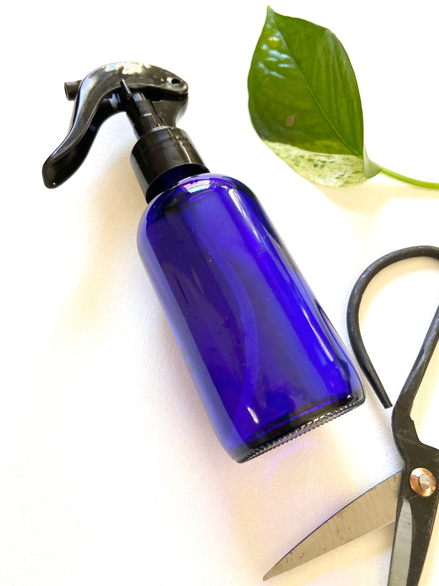 Fine Mist Blue Glass Spray Bottle