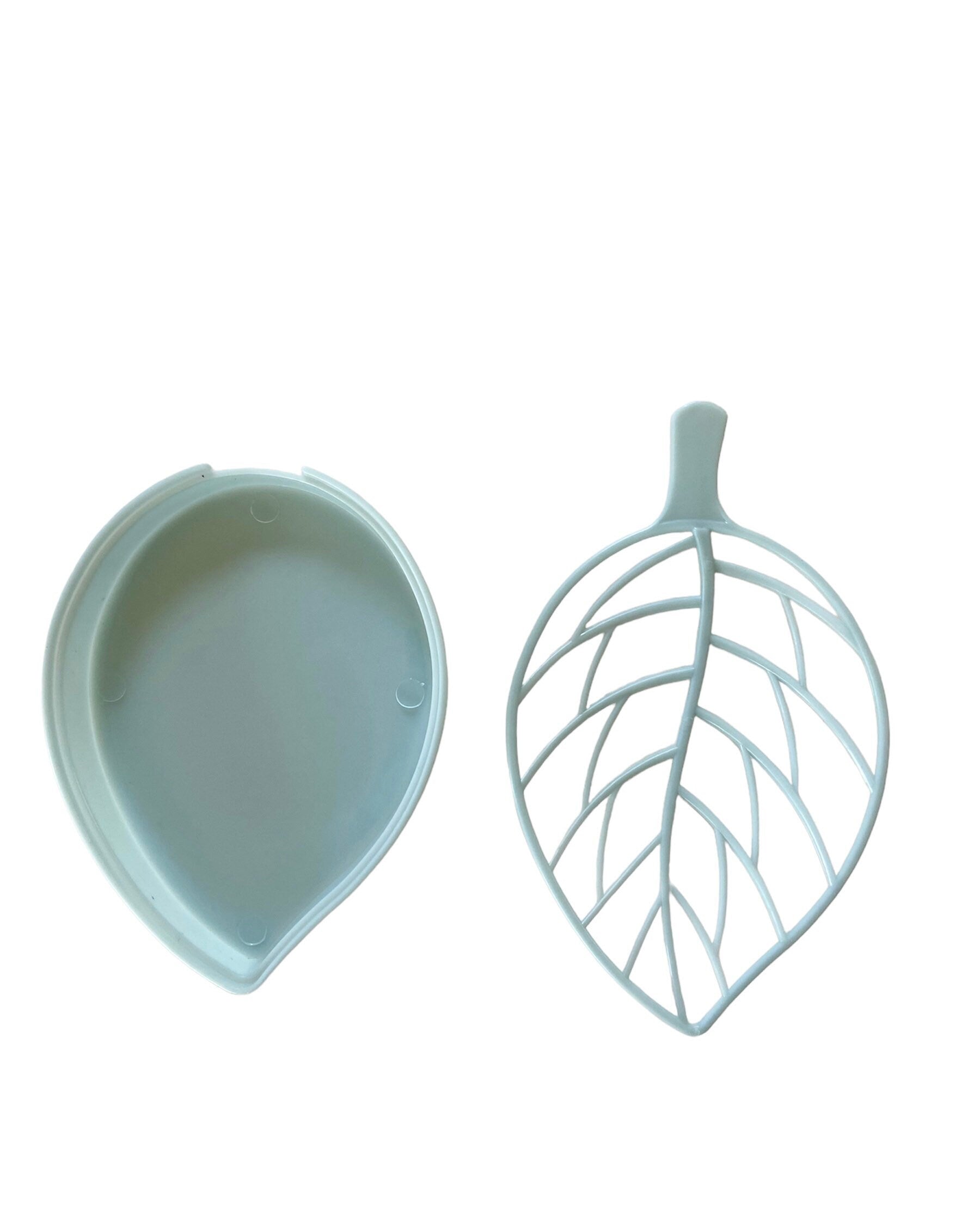 2-piece Houseplant Leaf Plastic Soap Dish