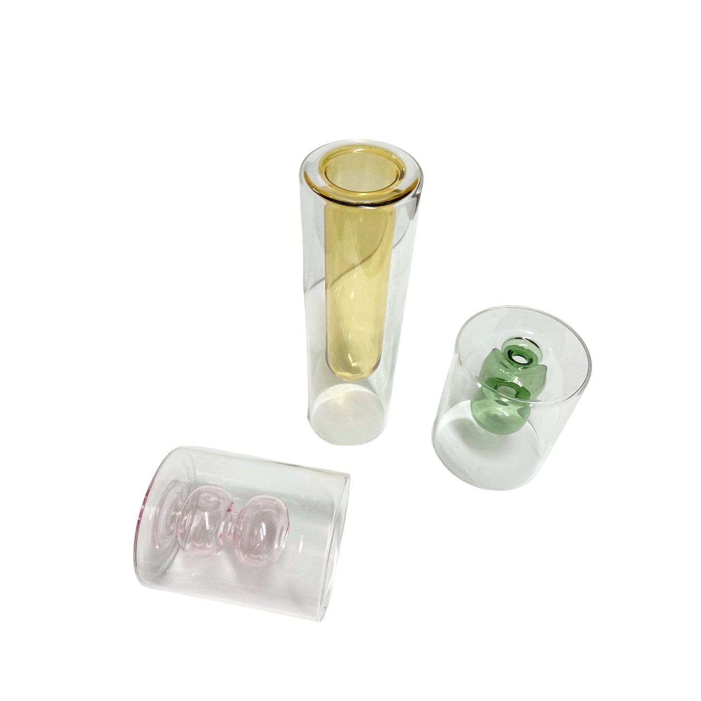 Translucent Glass Multi Color Propagation Plant Cutting Tube Vase